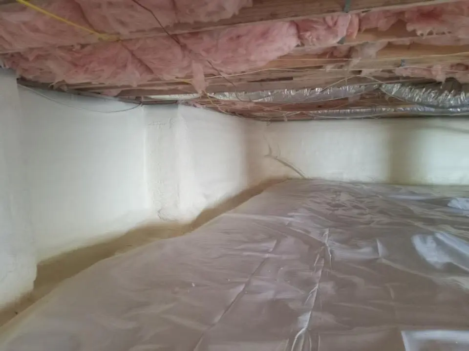 Crawl space encapsulation with closed-cell spray foam for Attic Insulation in Los Alamitos